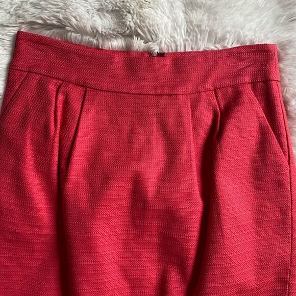 Banana Republic Skirt Pencil Pink Cotton Office Career Wear Zipped Back Lined 0 - Picture 2 of 10